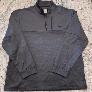 Callaway Opti-Dri Gray Quarter Zip Pullover Men’s XL Golf Athletic Sweater